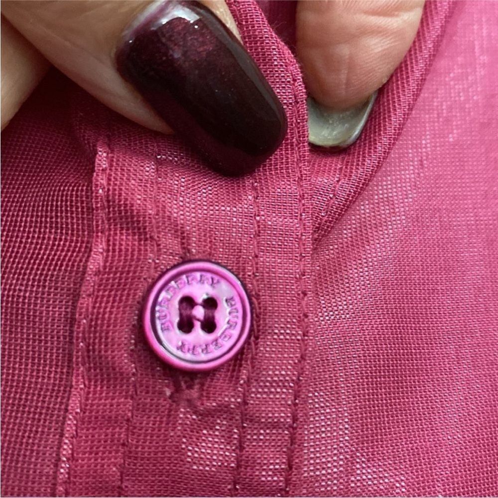 Burberry pink Women's Pink Button-Up Shirt, XS - Picture 3 of 9